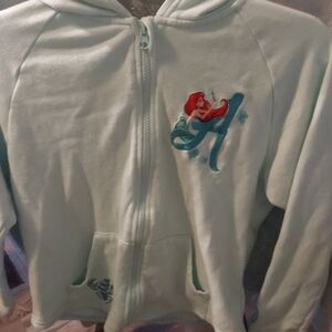Disney Store Parks The Little Mermaid Ariel Hoodie Full Zip Girls Youth L